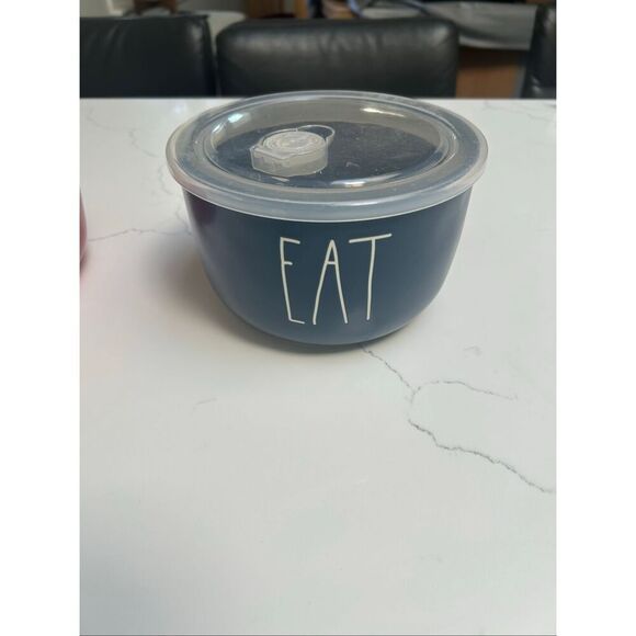 Rae Dunn Set Of 2 Bowls Savor Eat Food Storage - Picture 6 of 6